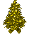 A Festive Golden Tinsel Holiday Tree... And Nothing Else!