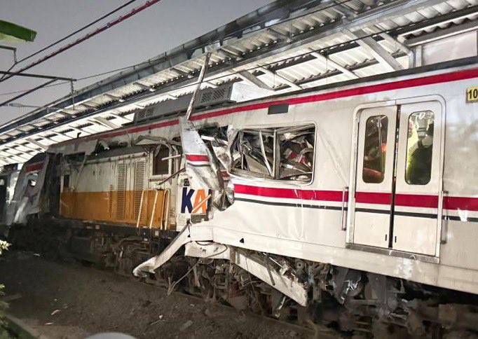 KRL Commuter Line Collides with KA Argo Bromo Anggrek at Bekasi Timur Station