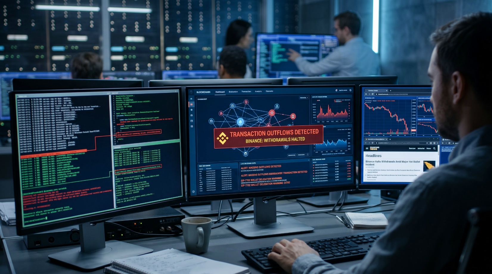 Binance Halts Withdrawals Amid Multi-Billion-Dollar Hot Wallet Breach as Stablecoin Issuers Freeze Over $2.5 Billion