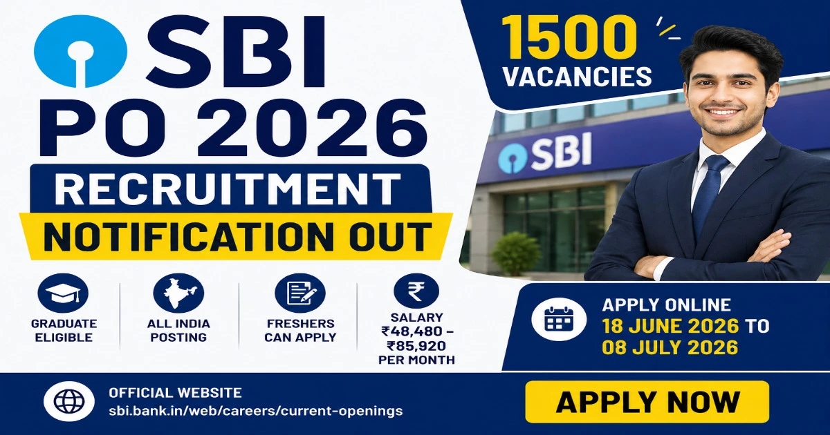 State Bank of India PO Recruitment 2026 – 1500 Vacancies Announced
