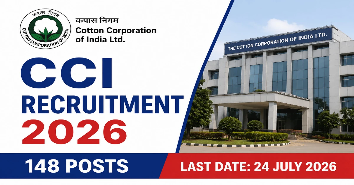 Cotton Corporation of India Recruitment 2026 – Apply Online for 148 Posts at The Cotton Corporation of India Ltd - Odisha Job Sphere