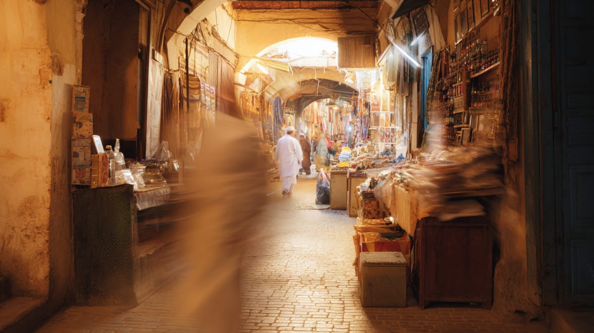 Souk el-Attarine in fes, Morocco