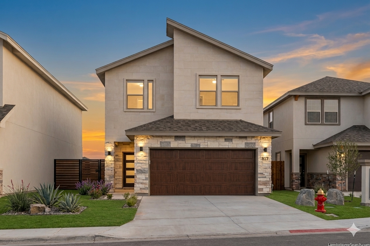 AI-generated sample new construction home style for Cielo Vista in Laredo