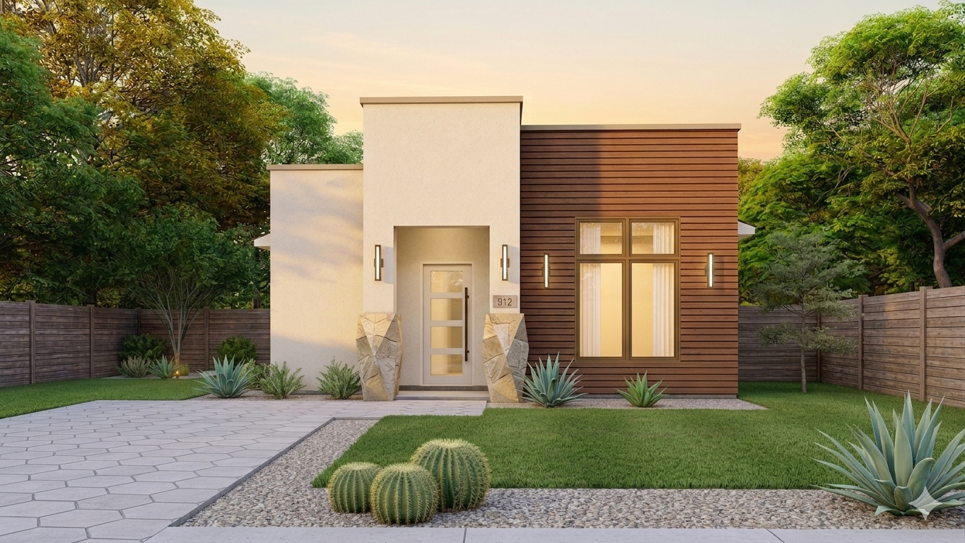 AI-generated sample new construction home style for Santa Elena in Laredo