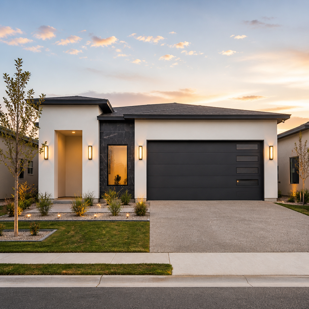 AI-generated sample new construction home style for Los Presidentes East in Laredo