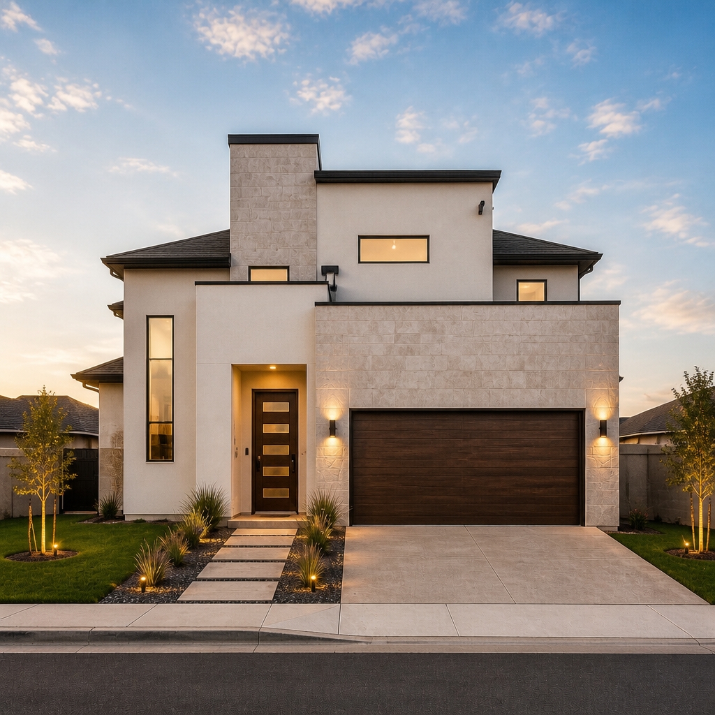 AI-generated sample new construction home style for Winfield in Laredo
