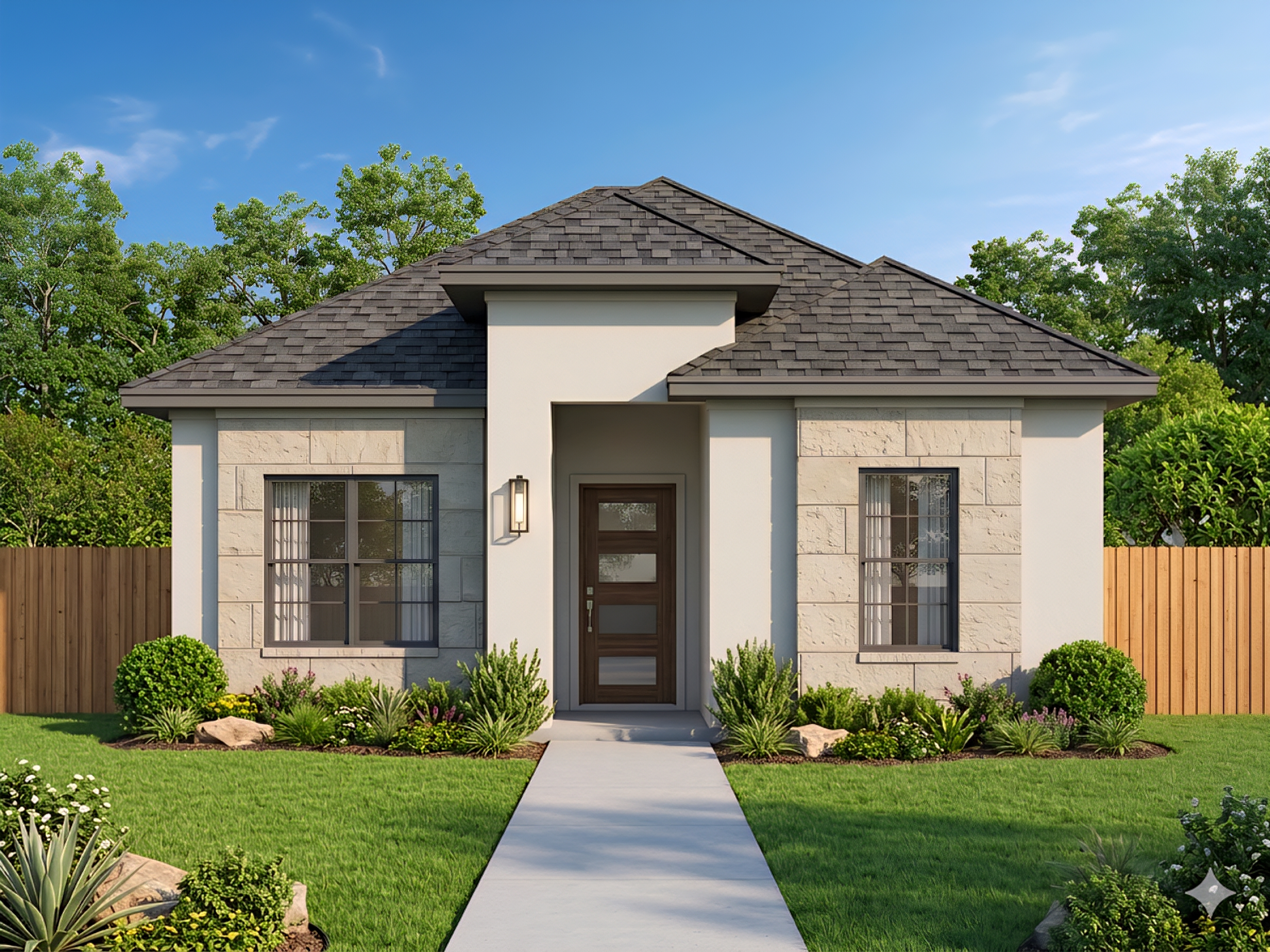 AI-generated sample new construction home style for Las Misiones and Copper Creek in Laredo