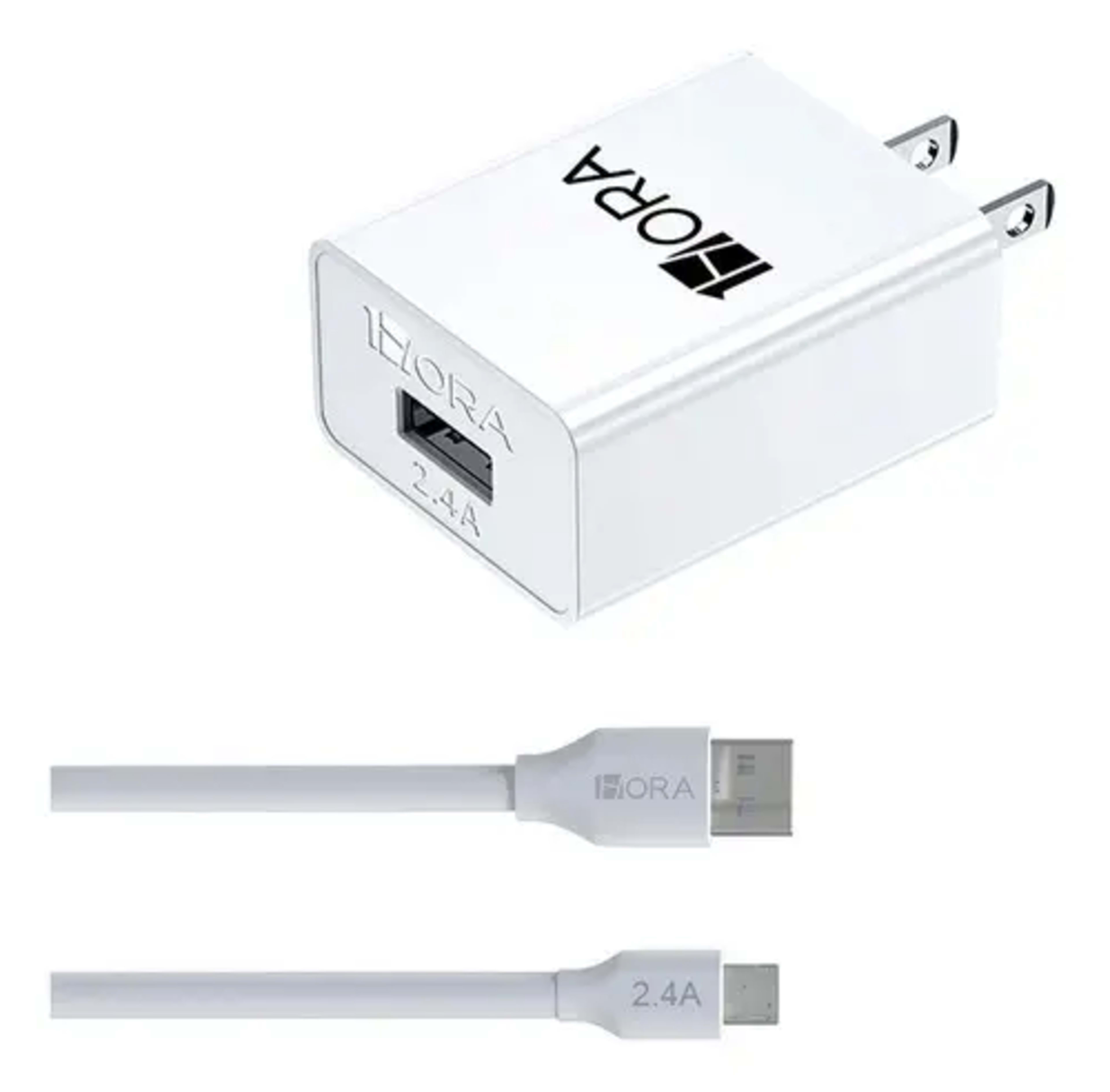 Carga 1hora Pared Micro 2.4 Amp Blanco Gar124
