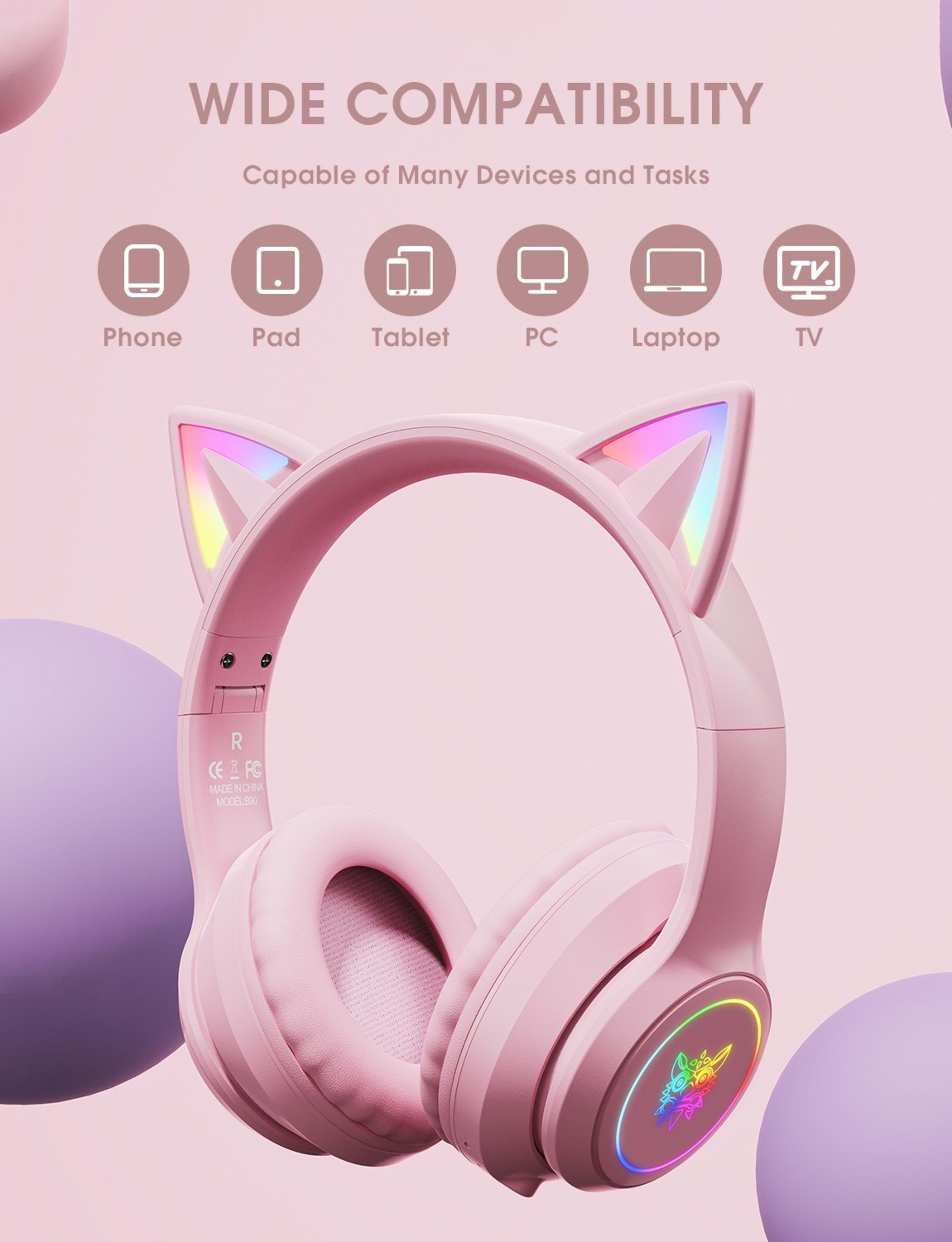 Blue Onikuma B90 Bluetooth Rosa 7