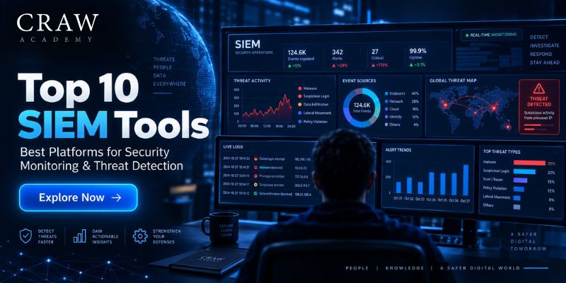Top 10 SIEM Tools For 2026: Splunk, Sentinel, QRadar & More