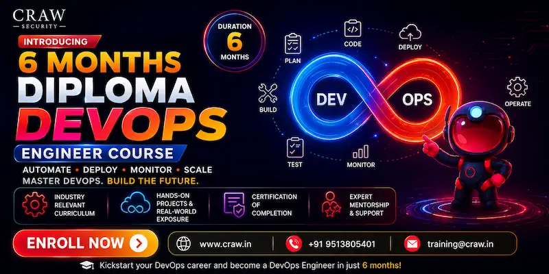 Introducing 6 Months Diploma DevOps Engineer Course by Craw Security