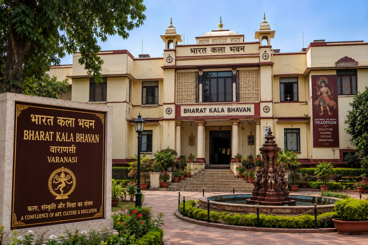 Bharat Kala Bhavan Varanasi - The gallery interiors of the museum on the BHU campus