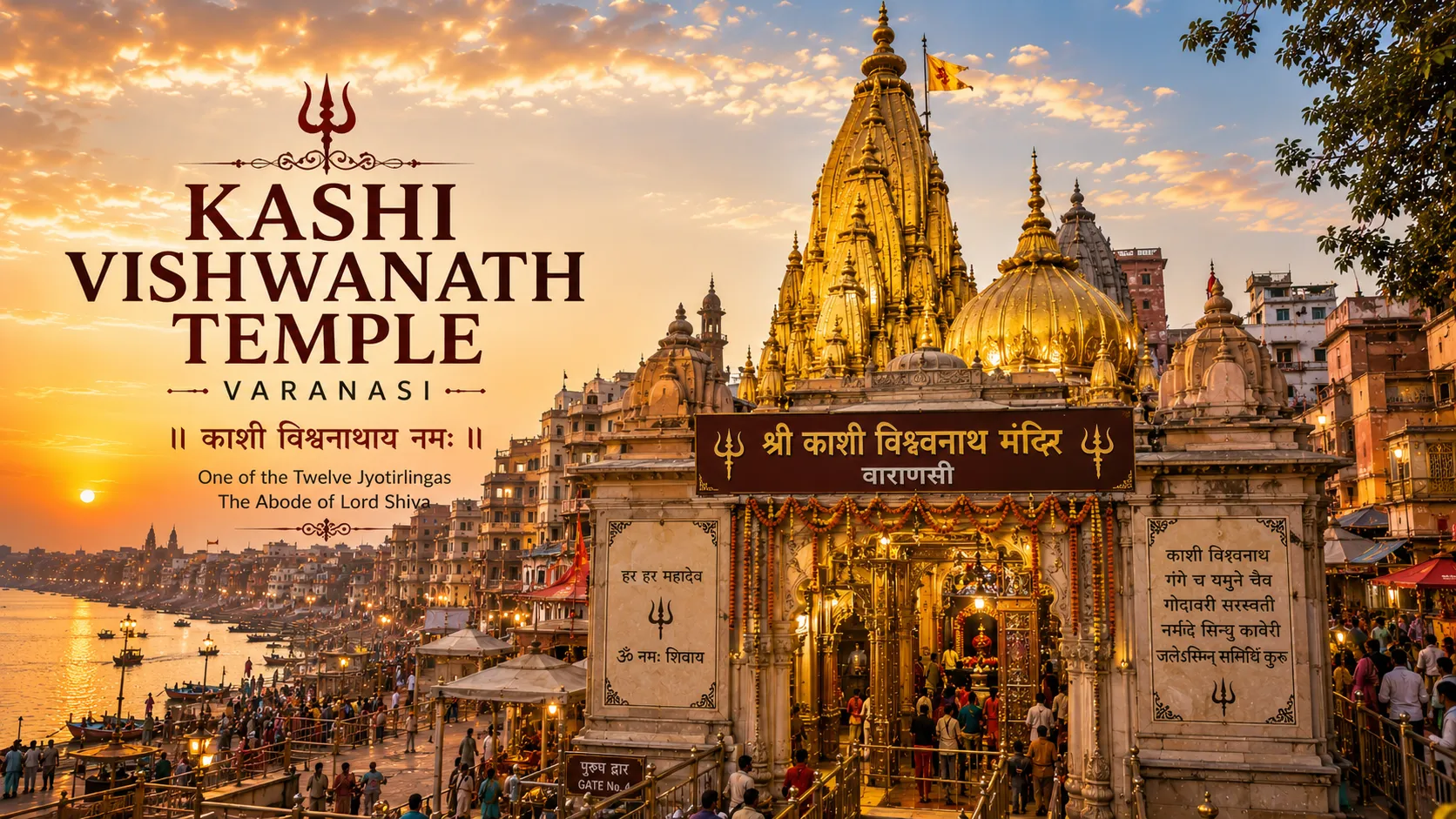 Kashi Vishwanath Temple Varanasi - Kashi Vishwanath Dham corridor at dawn