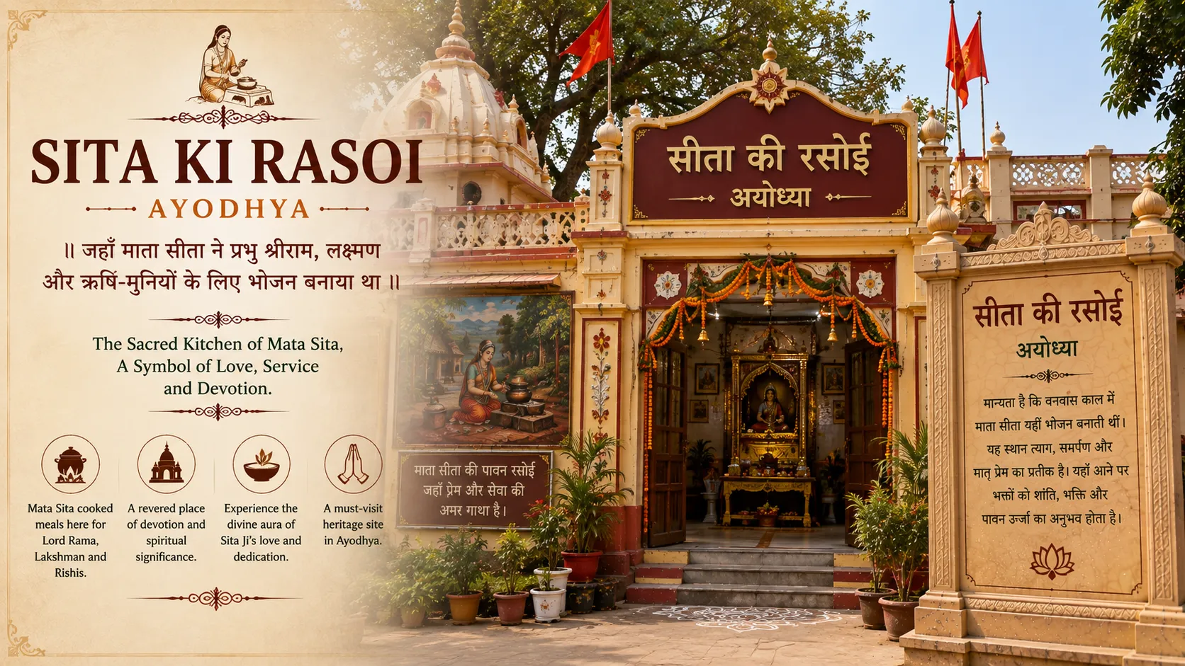 Sita Ki Rasoi Ayodhya - The traditional kitchen setup with its symbolic utensils