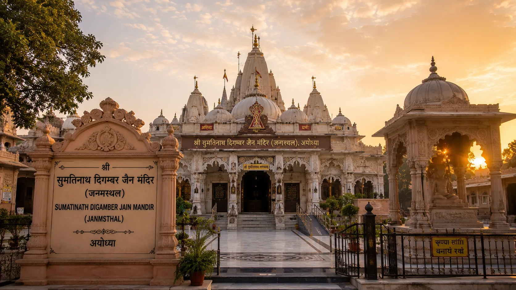Sumatinath Digamber Jain Mandir (Janmsthal) Ayodhya - The birthplace of the 5th Tirthankara at Awas Vikas Colony