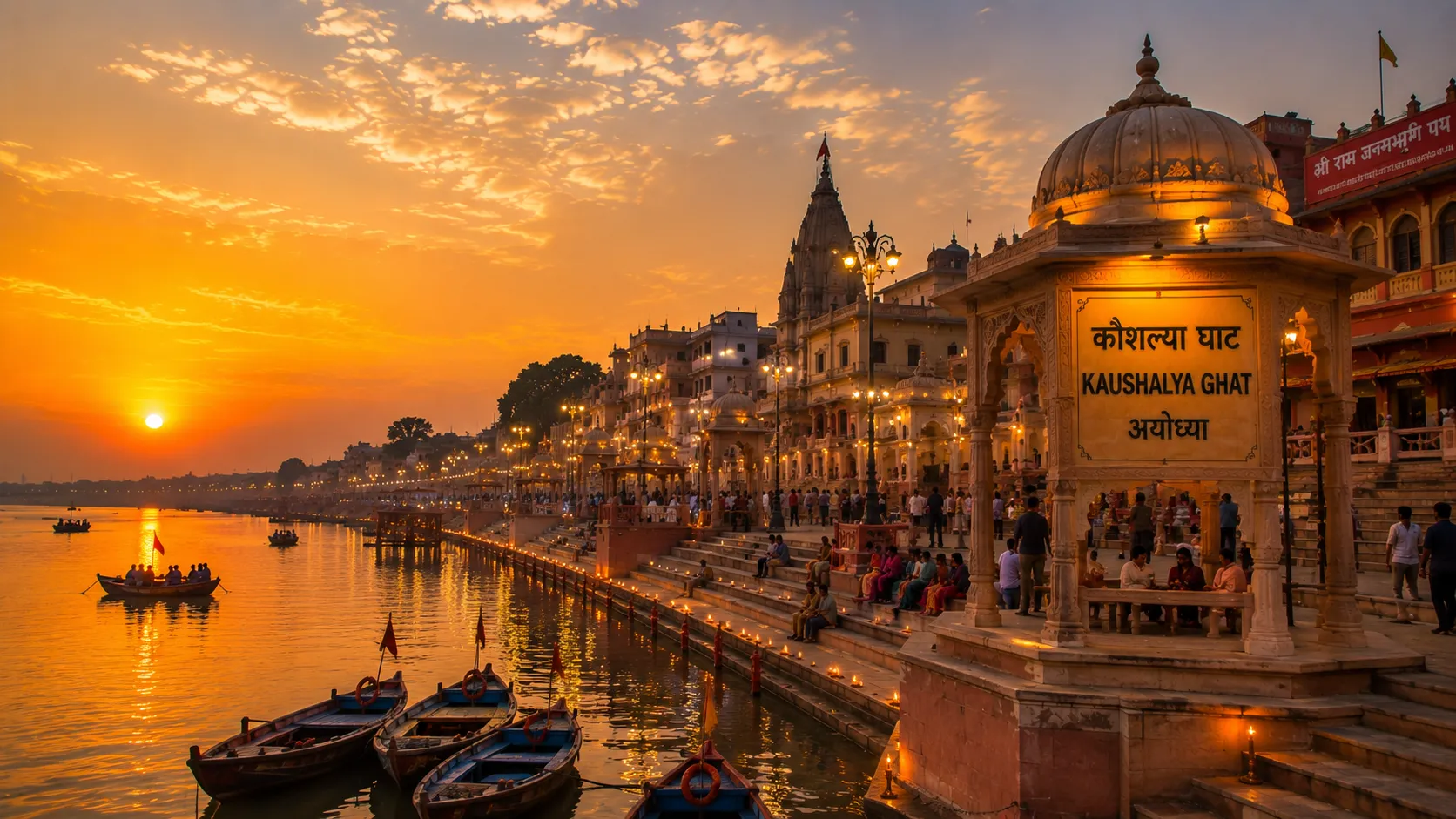 Kaushalya Ghat Ayodhya - The restored ghat of Lord Ram's mother on the Saryu