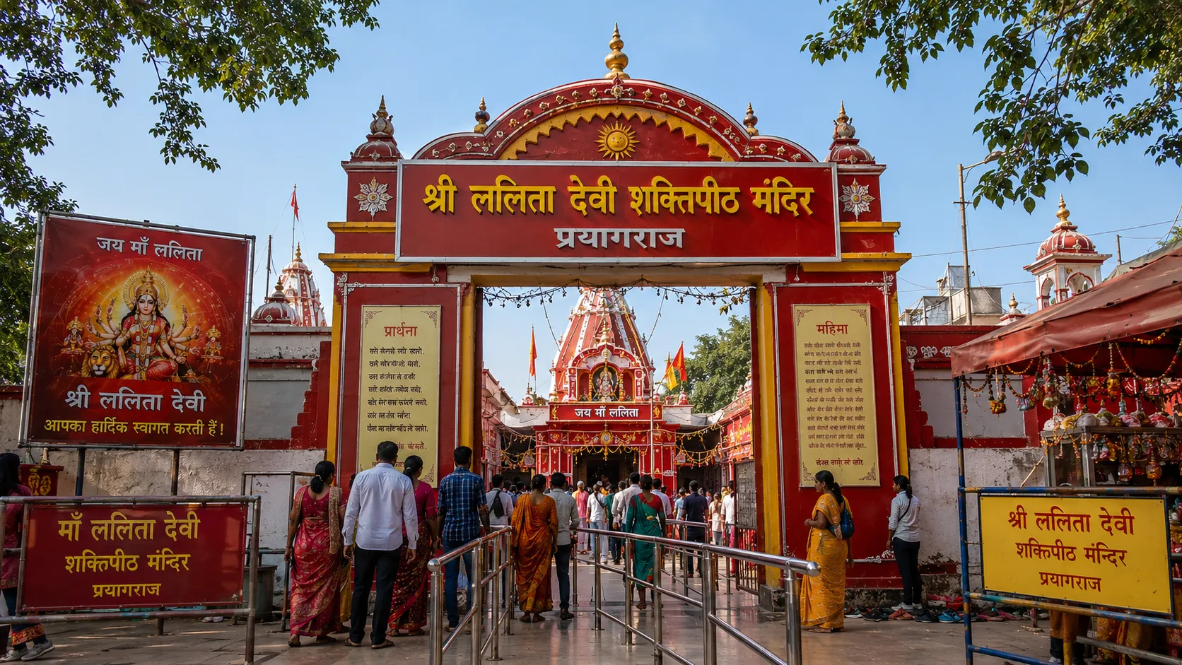 Shri Lalita Devi Shaktipeeth Mandir Prayagraj - The three pindis of Lalita Devi
