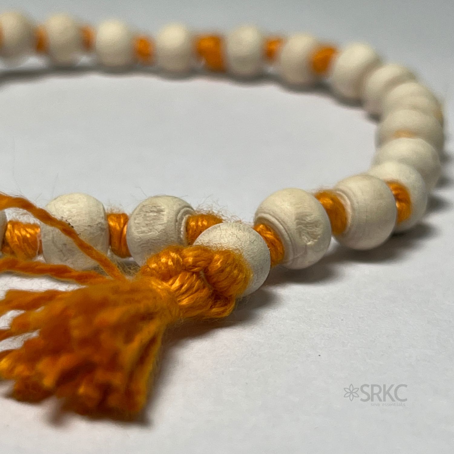 SRKC Neem Wood Sumeru Mala 27+1 Japa Beads Hand-Knotted Vrindavan - view 2