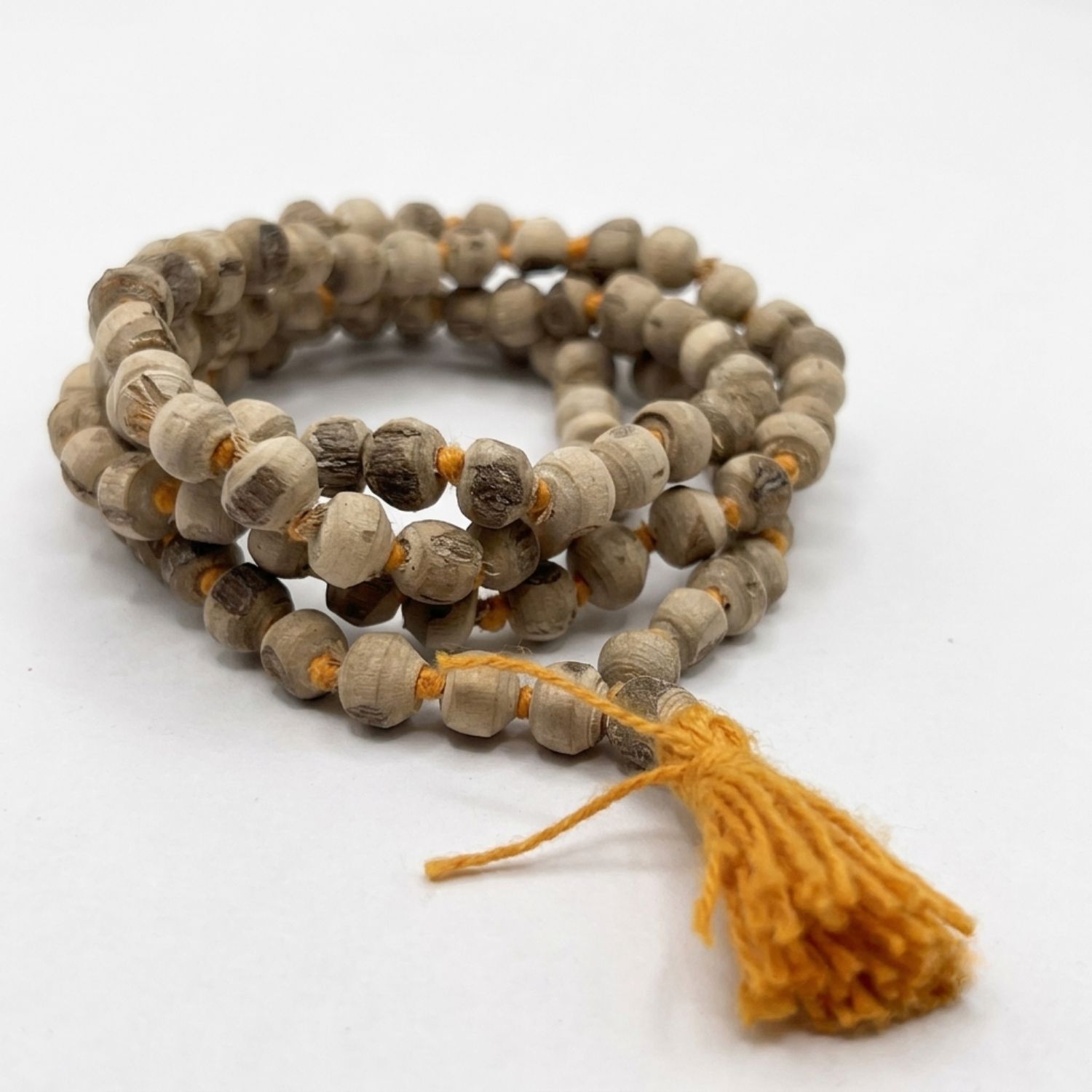 Tulsi Japa Mala 108+1 Natural Finish Hand-Knotted Vrindavan | SRKC - view 2