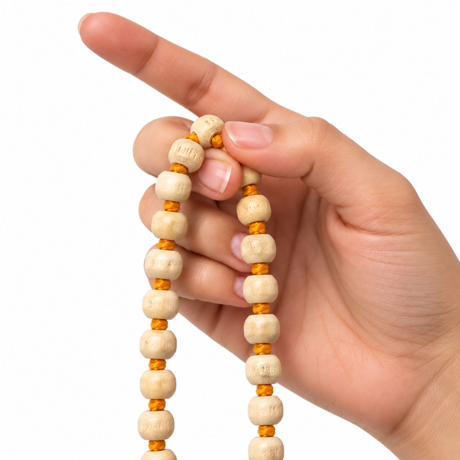 Neem Wood Japa Mala 108+1 Beads 5mm Vrindavan - view 1