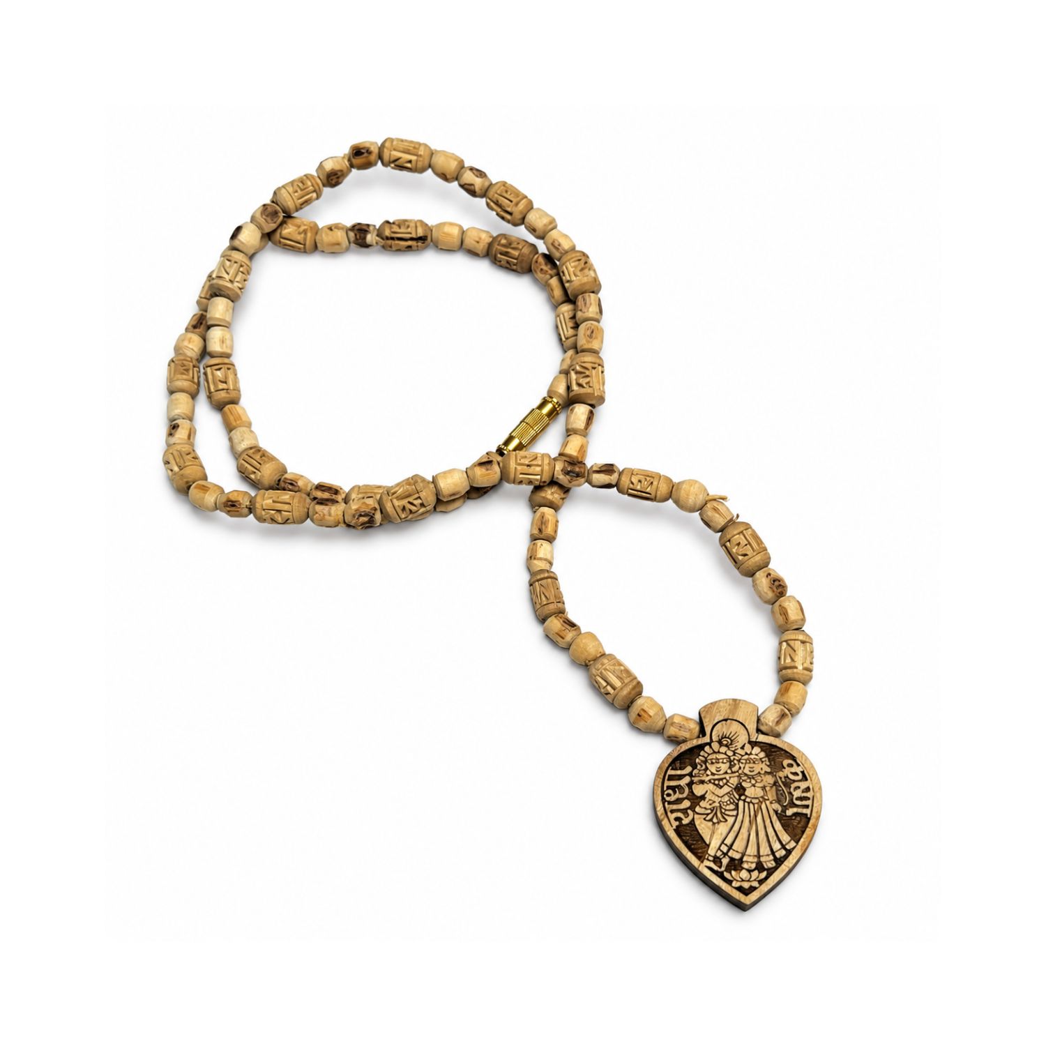 Original Tulsi Kanthi Mala with Radha Krishna Locket 1 Round Vrindavan - view 2