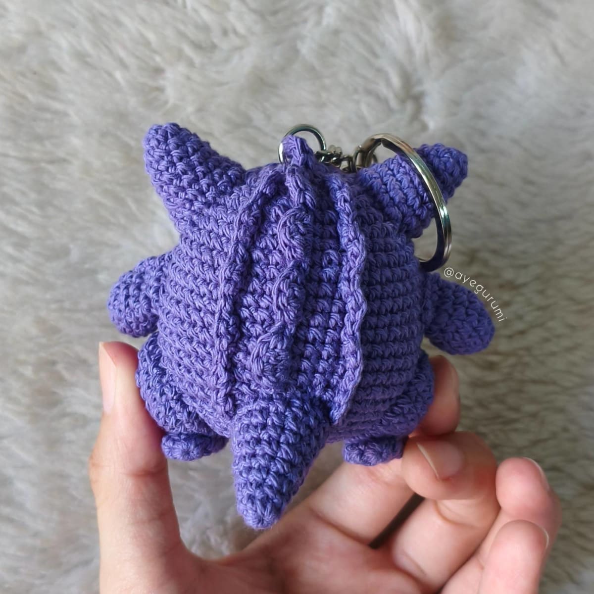 Gengar Pokémon Amigurumi Llavero — imagen 4