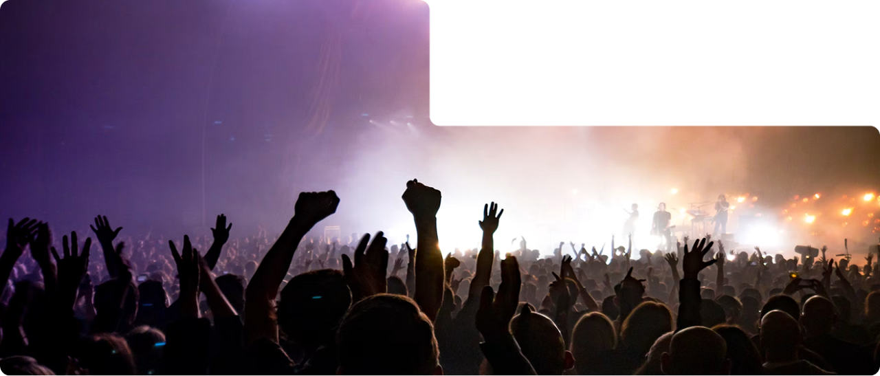 Concert crowd at a live touring show