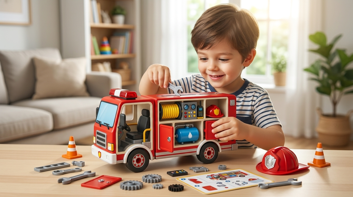 Fire Truck STEM Activities for Preschoolers - Building and Engineering
