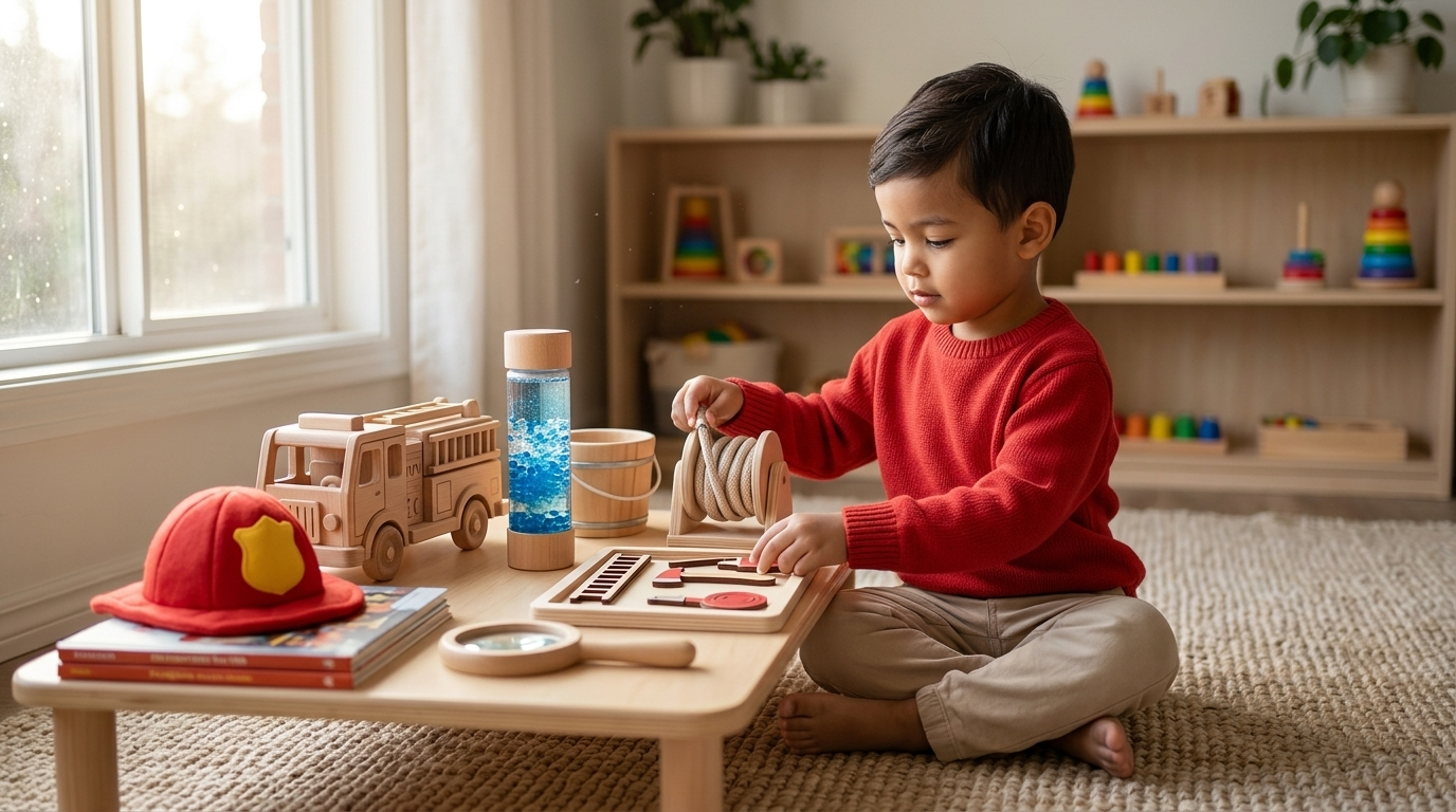 Quiet Preschool Fire Truck Activities for Sensory Sensitive Kids