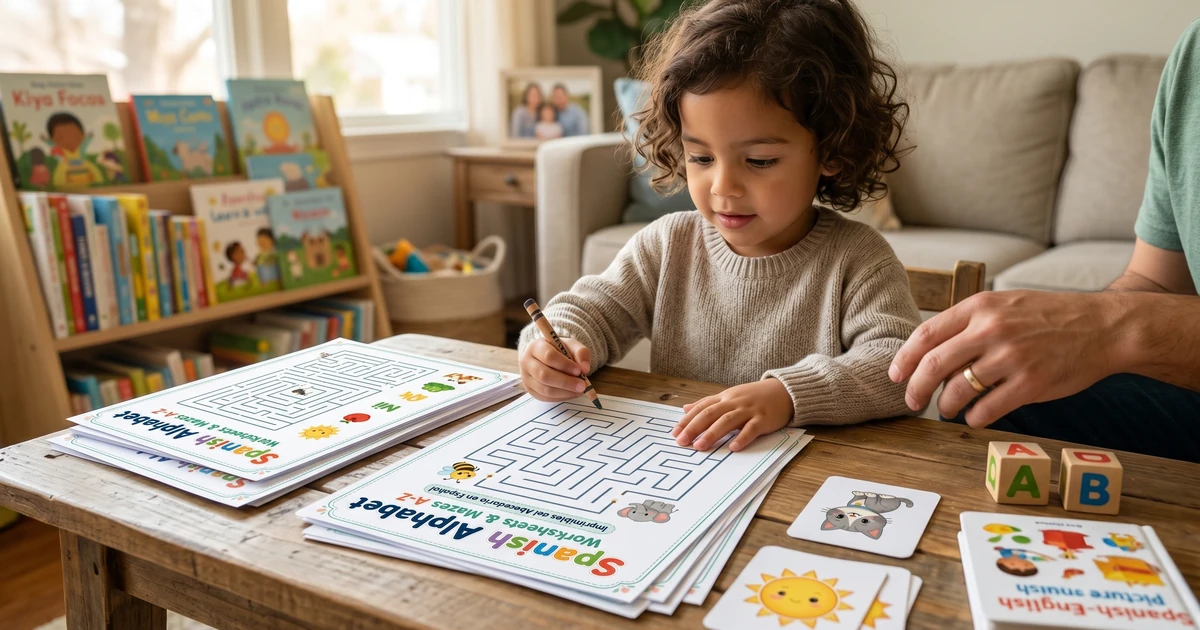 Printable Spanish Alphabet Worksheets for Early Bilingual Readers