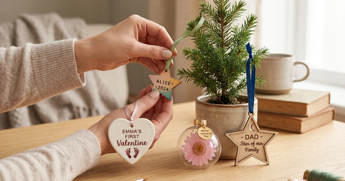 Sentimental Gifter: Personalized Holiday Ornaments They'll Cherish