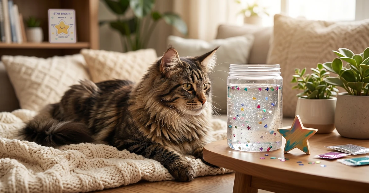 Calm Down Glitter Jar Craft for Anxious Preschoolers
