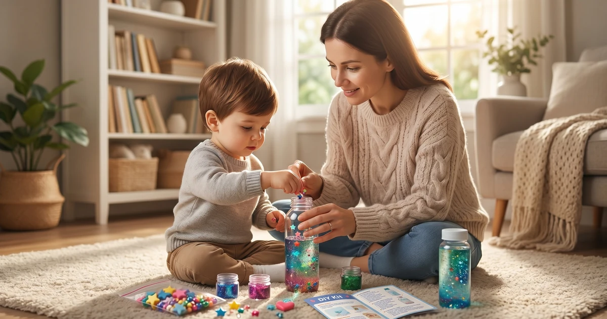 Calm Down Bottle DIY Kits for Wiggly Toddlers