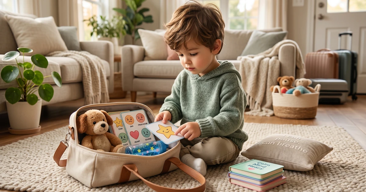 Portable Calm Down Kit for Traveling Families