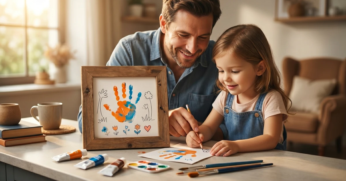 The No-Prep Father And Child Keepsake Decor Idea Busy Parents Save
