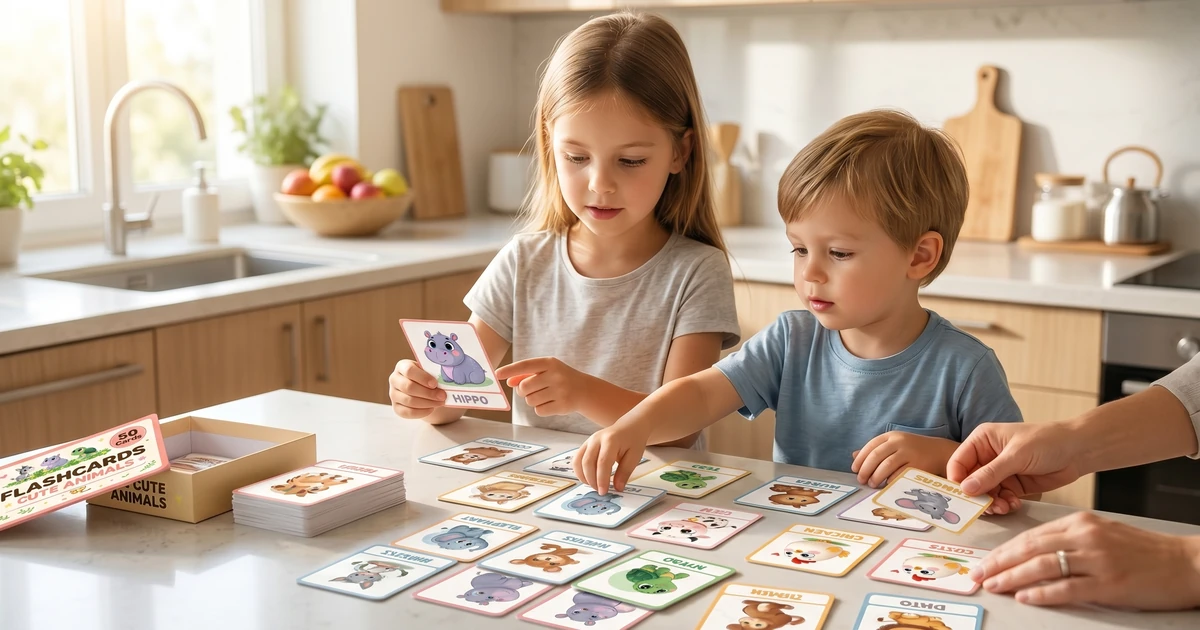 How to teach animals flashcards to kids at home