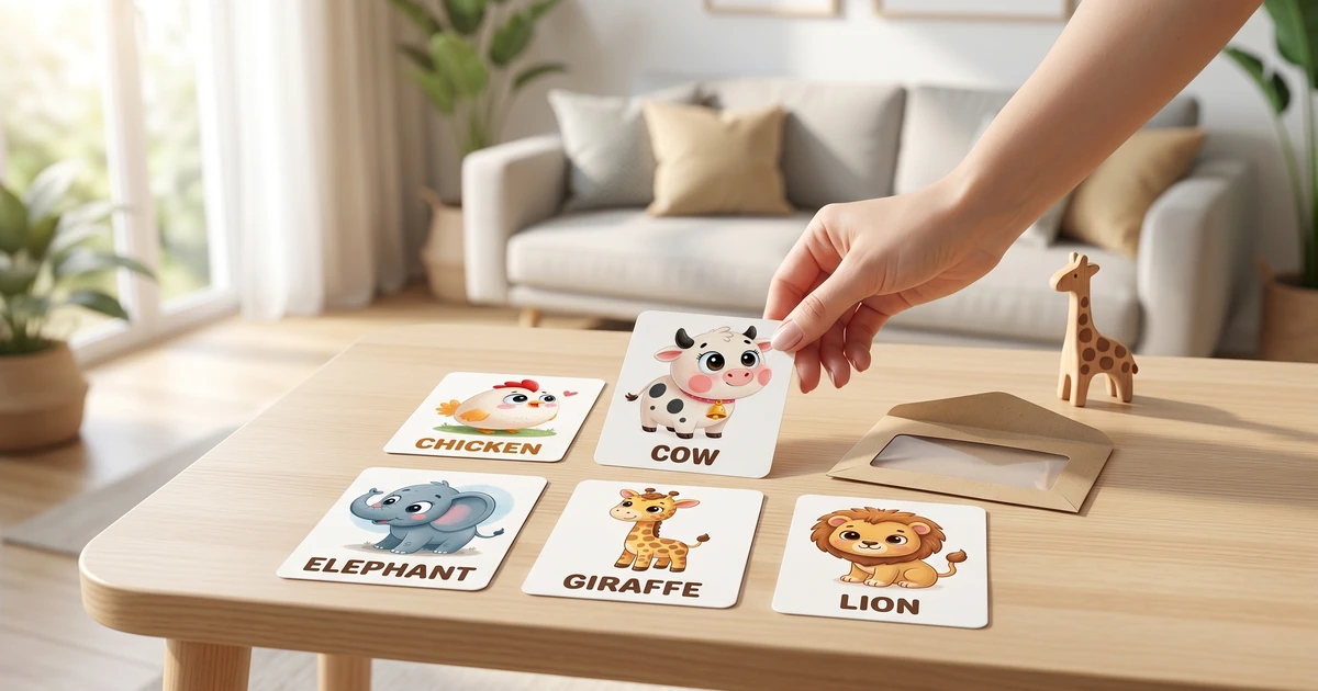 Free Sample: Try 5 Animal Flashcards Before You Buy