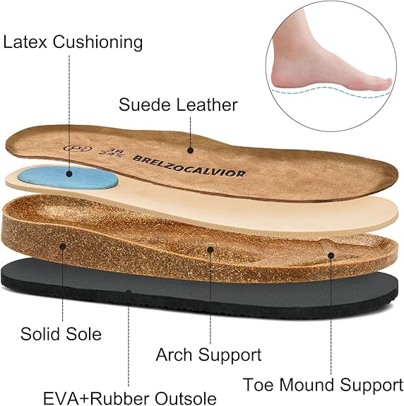 Women'S Suede Clogs Men'S Slip-On Mules Non-Slip Potato Shoes Arch Support Sandals With Adjustable Buckle For Indoor & Outdoor Use