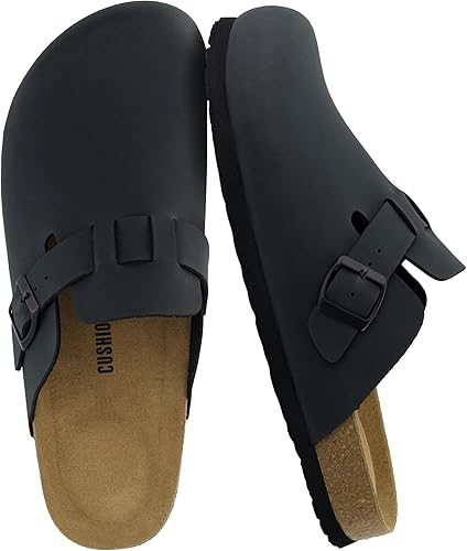 Cushionaire Haze Mens Clogs  Comfortable Slip-On Clogs For Men With Arch Support And Cork Suede Footbed  Perfect Potato Shoes For Indoor & Outdoor Use