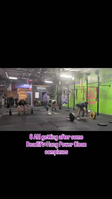 Deadlifts are great.  Hang Power cleans are great.  Put them in a complex and you're looking at a real sweet hour at the gym.  6 AM got after it today with zero excuses.