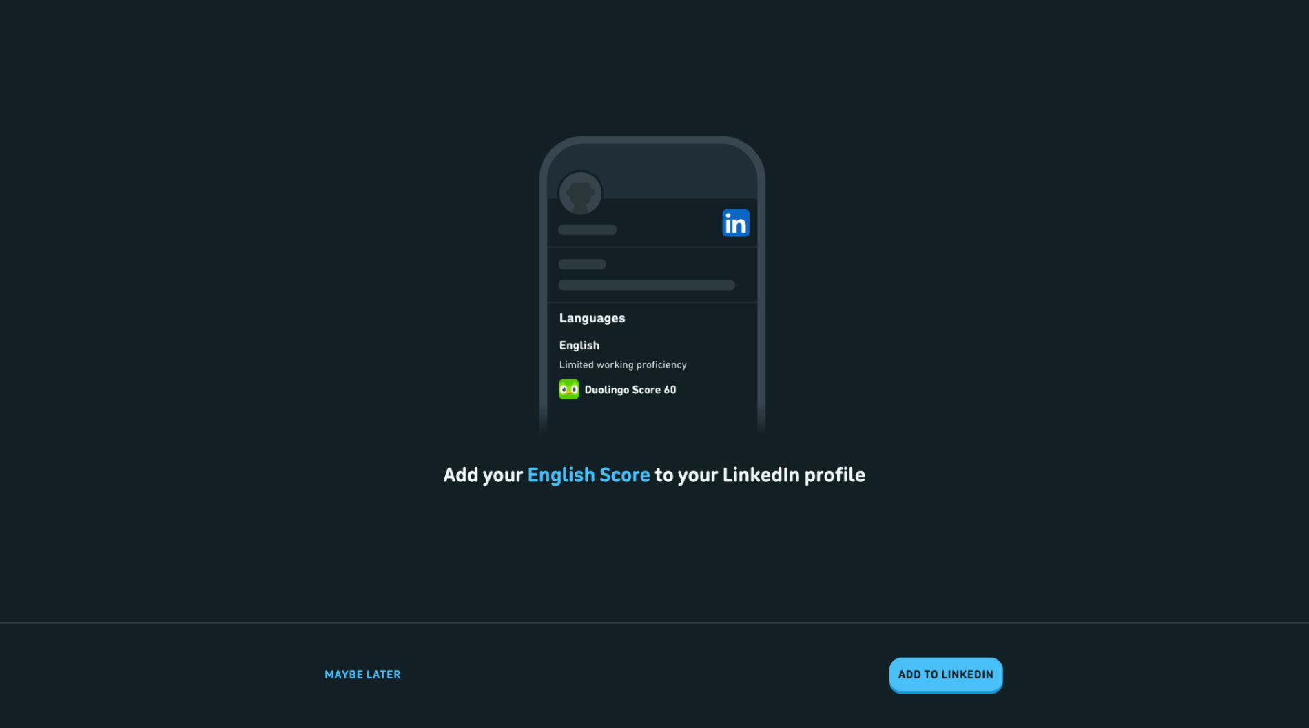 Lesson - Add Score to Linkedin