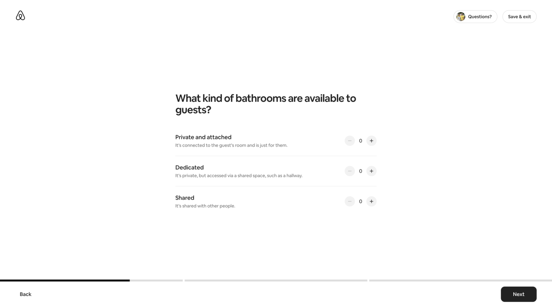 What kind of bathrooms are available