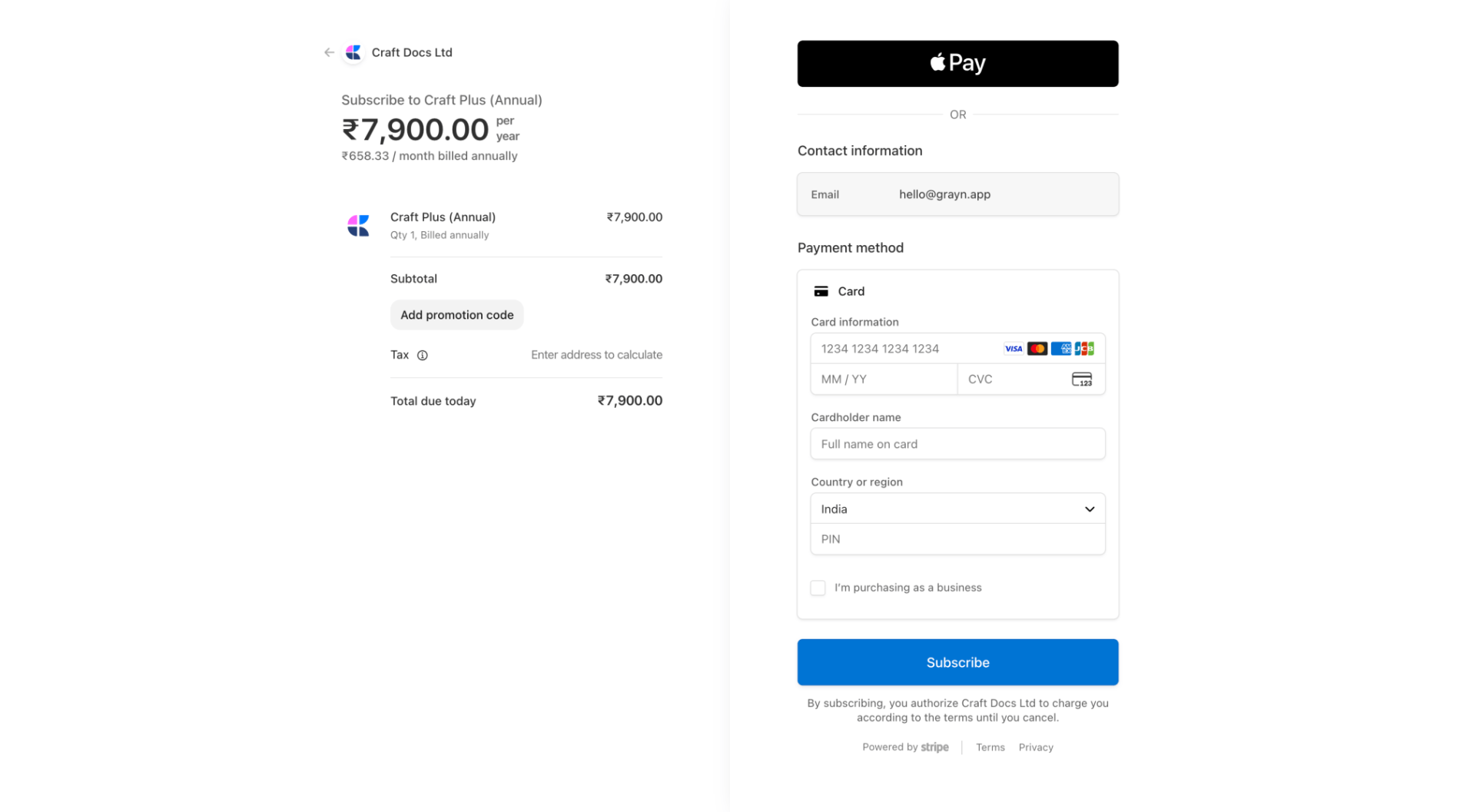 Payment