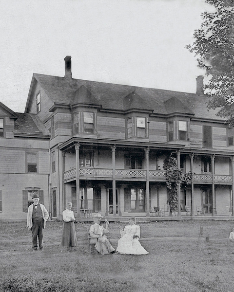 Historic photograph of the inn building