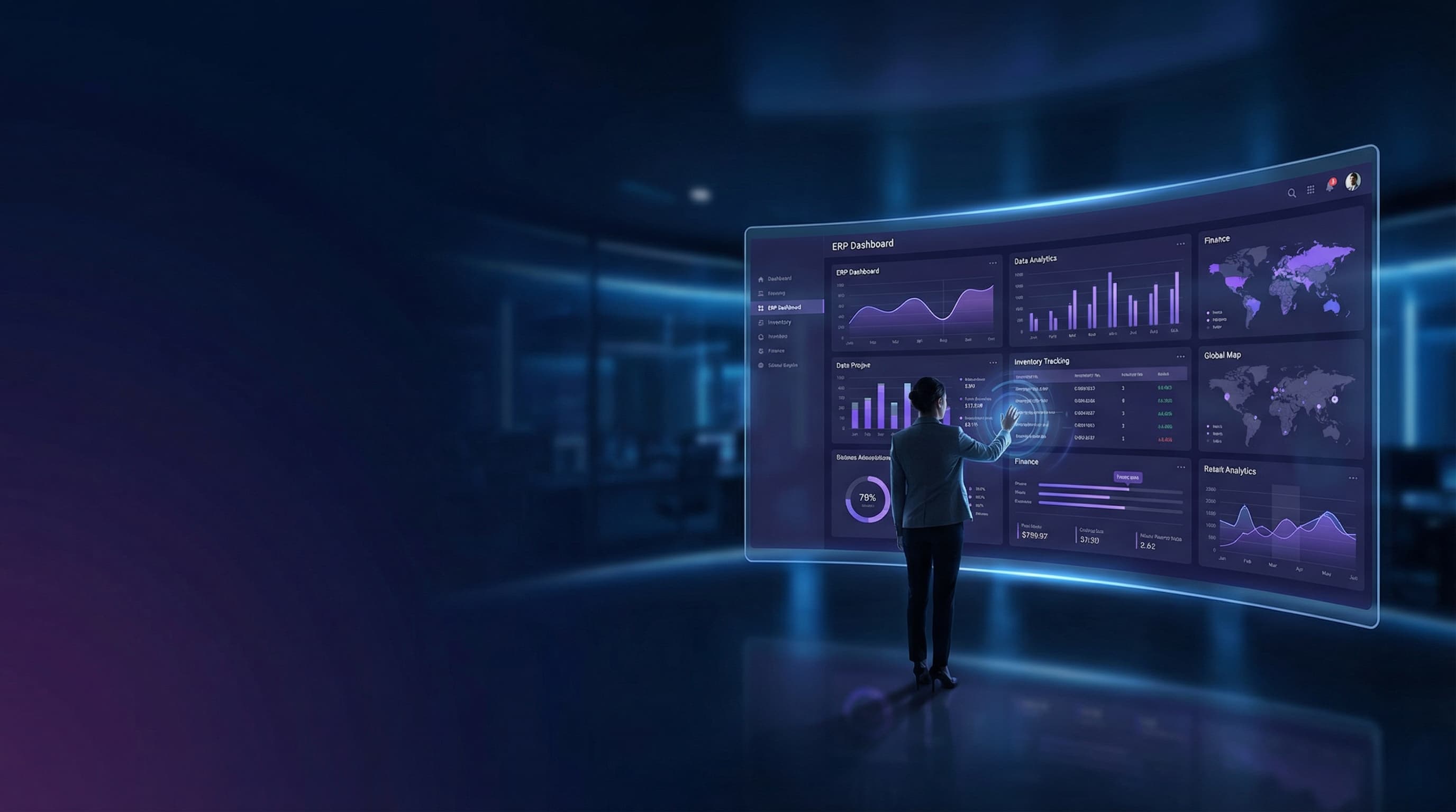 Enterprise ERP Background - Efisiensi Bisnis ERPUBLIC