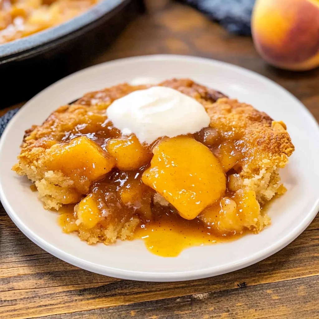 peach dump cake: Warm and Comforting Delight