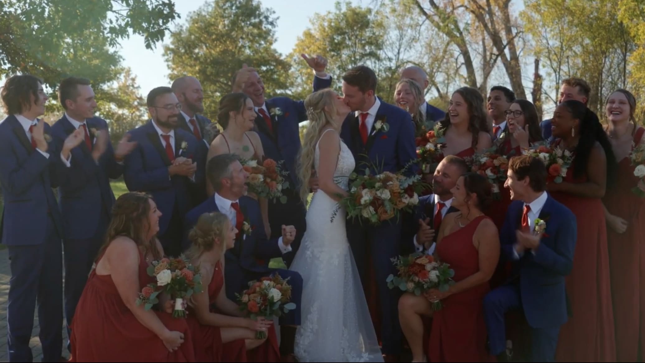 Danielle & Glen wedding videography in Chesterton, IN - cinematic wedding film by The Edge of Films featuring The Allure On The Lake, Drone
