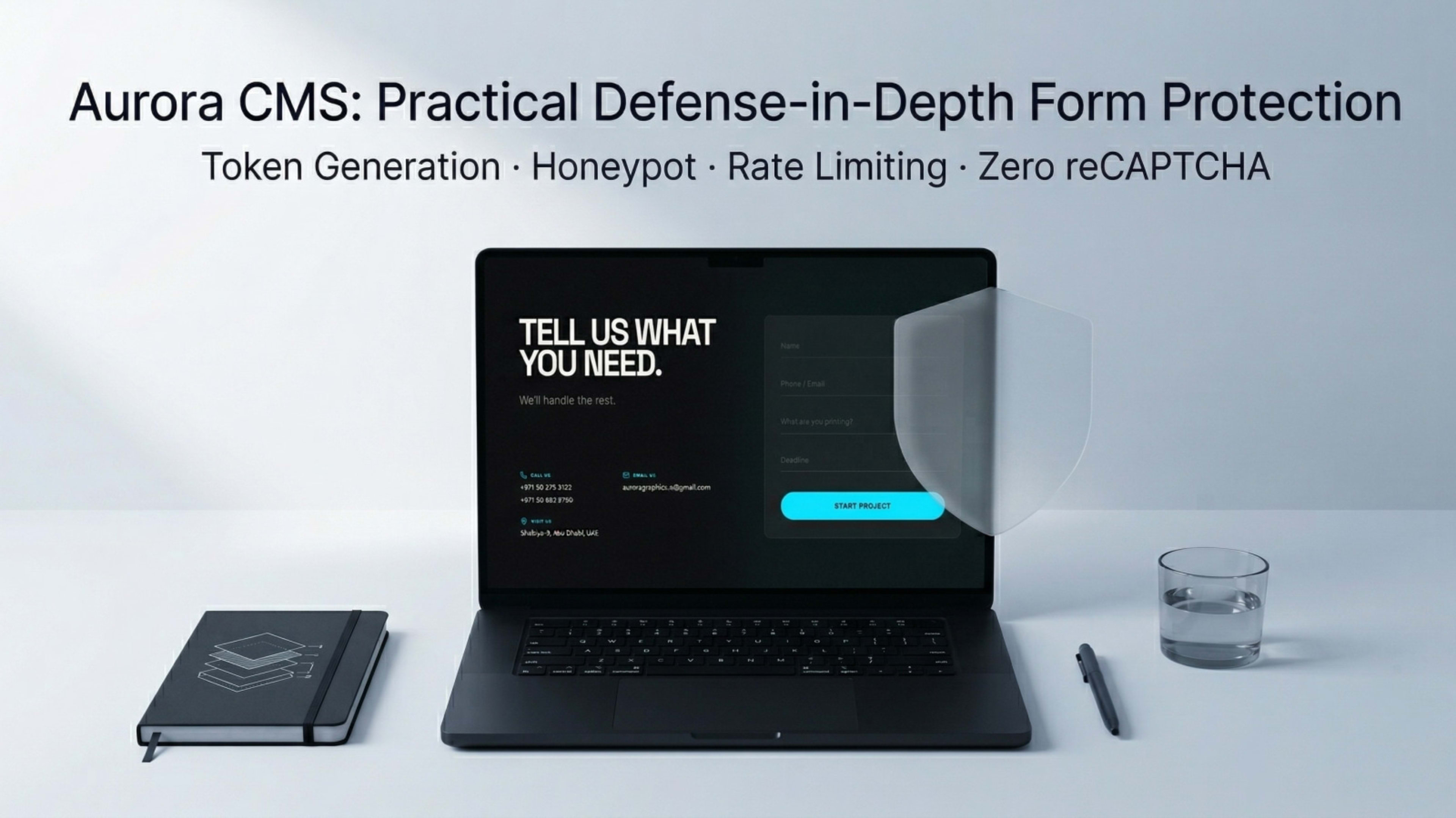 Aurora CMS: Practical Defense-in-Depth Form Protection with Next.js and Supabase