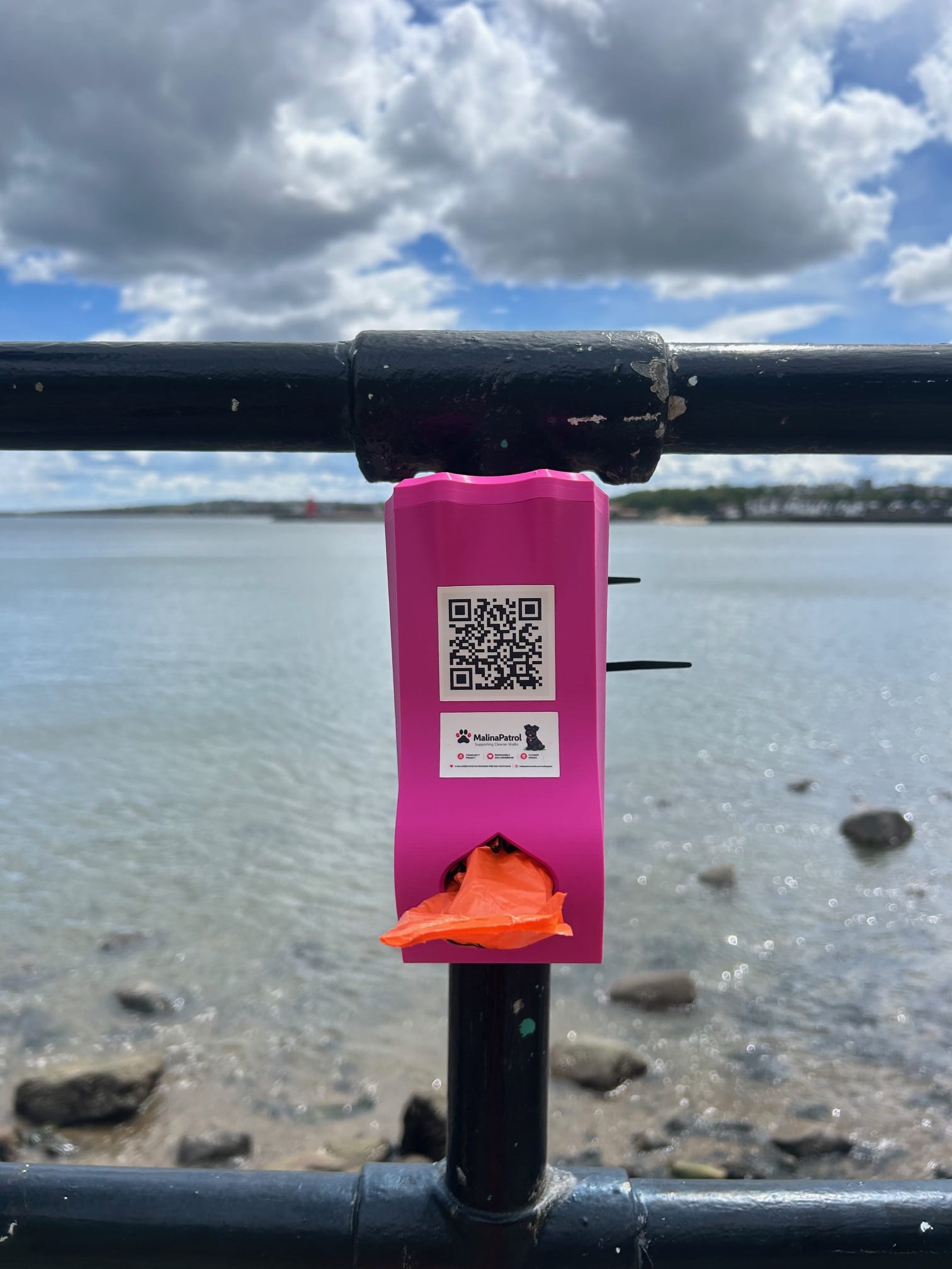 Dispenser at waterfront