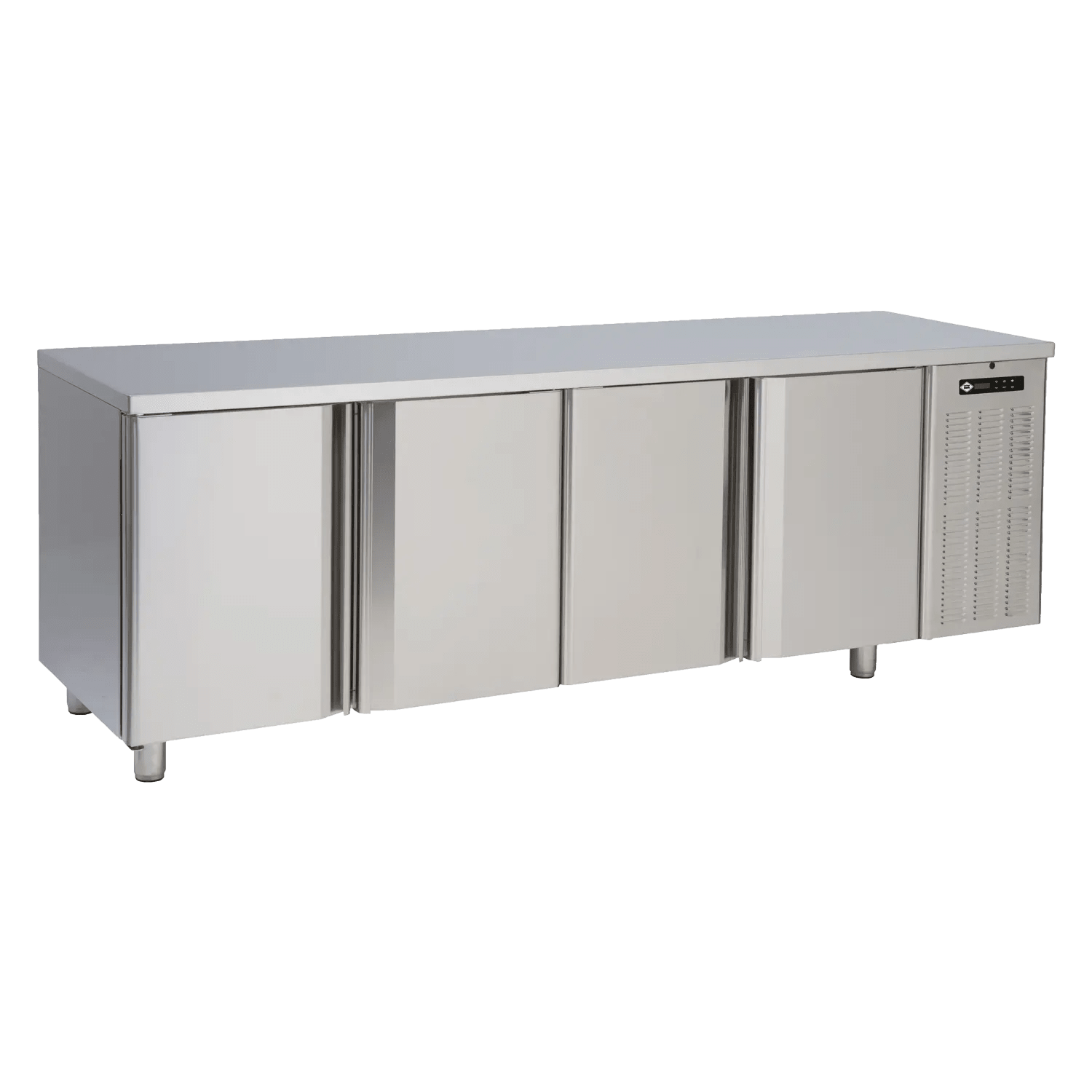 Banc de congelare GN 1/1, 4 uși, fără panou antistropi, oțel inoxidabil 230 V